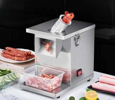 110-240V Automatic Sausage Slicer Electric Vegetable Slant Cutting Machine