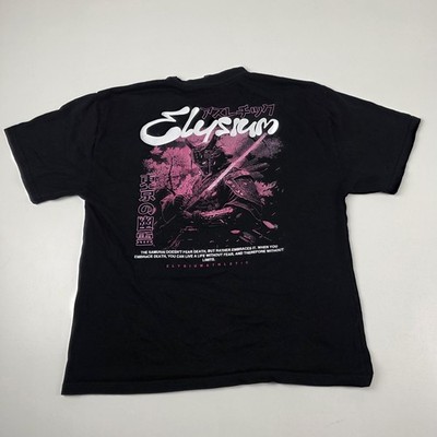 Elysium Athletic Samurai Shirt Mens XL Black Japanese Graphic AS Colour Tee