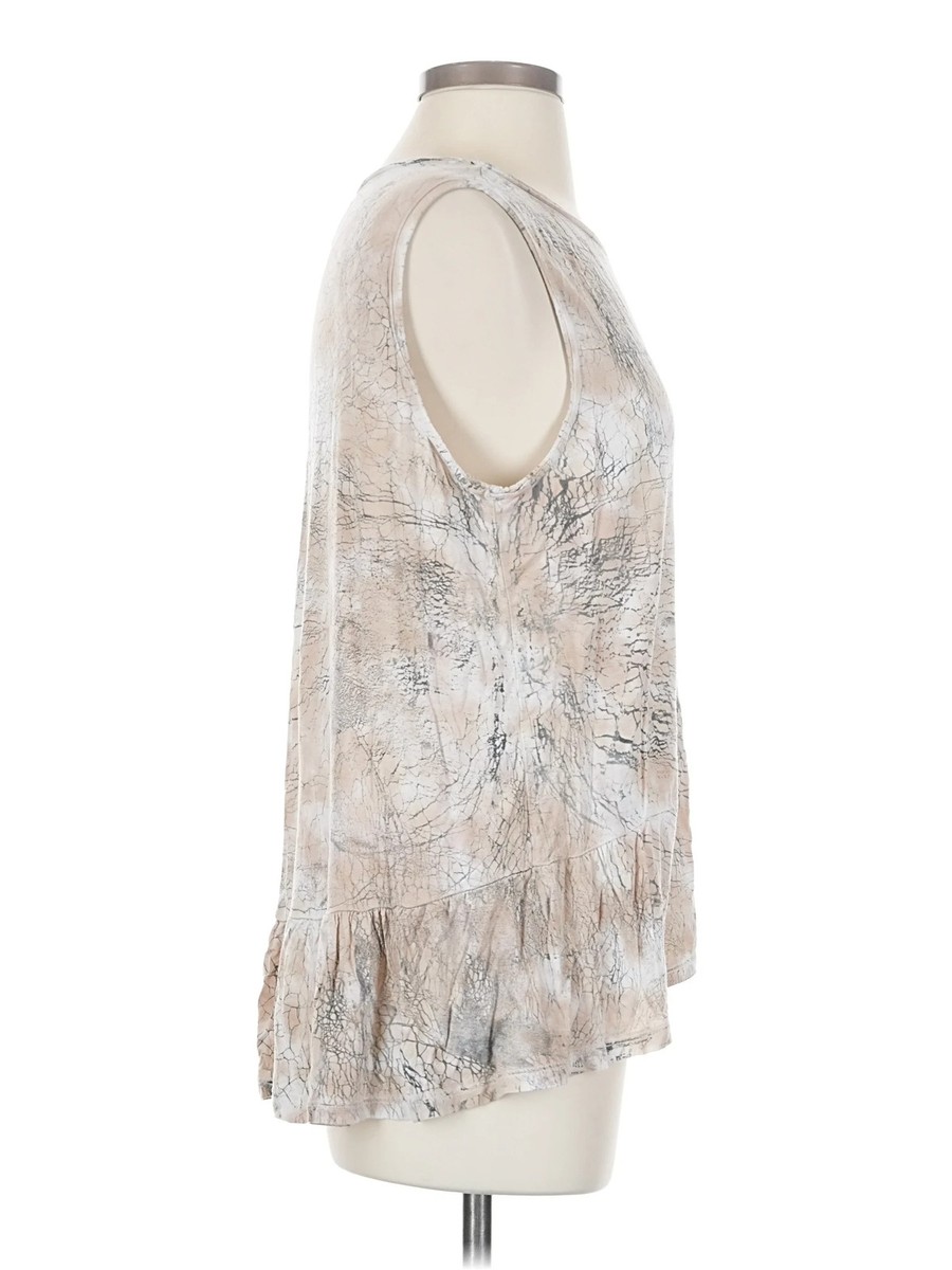 Tina + Jo Women Silver Sleeveless Blouse XS View 3