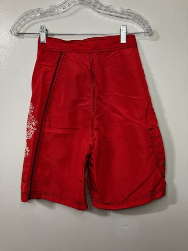 Vintage Gotcha Swimming Trunks Youth Boys Medium (24waist) Red Kumo Dragon USA🔥 - Picture 2 of 17