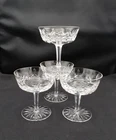 Vintage Waterford Crystal Lismore Champagne Coupe Sherbet Glasses, Set of 4