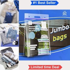 XXX-Large Plastic Storage Bags 9 Count 20 Gallon 24x32x7 Inch 3 Mil Clear
