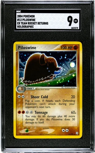 2004 Pokemon Ex Team Rocket Returns Pokémon TCG Piloswine #13 SGC 9