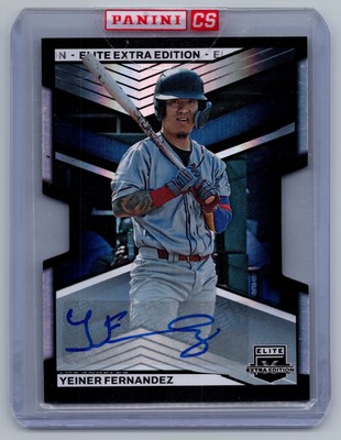2023 Panini Elite Extra Edition #115 Yeiner Fernandez Signatures Die Cut #/399