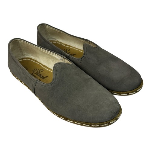 Sabah Herren Grau Wildleder Slipper Schuhe Halbschuhe Handarbeit Türkei Größe 42 US 8-8,5 - Bild 1 von 22