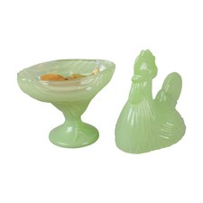 Glass Rooster Sculpture Candy Jar Lid For Cookie And Dry Goods Container Dish