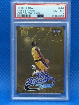 1998-99 Fleer Ultra - Kobe Bryant #61G RARE Gold Medallion PSA 8 