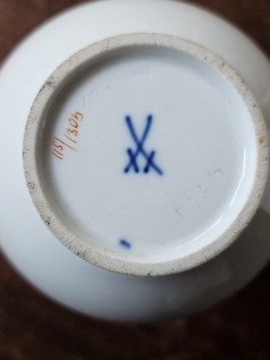  Meissen Vase Pfeiffer-Zeit (1924-34) handbemalt TOP!