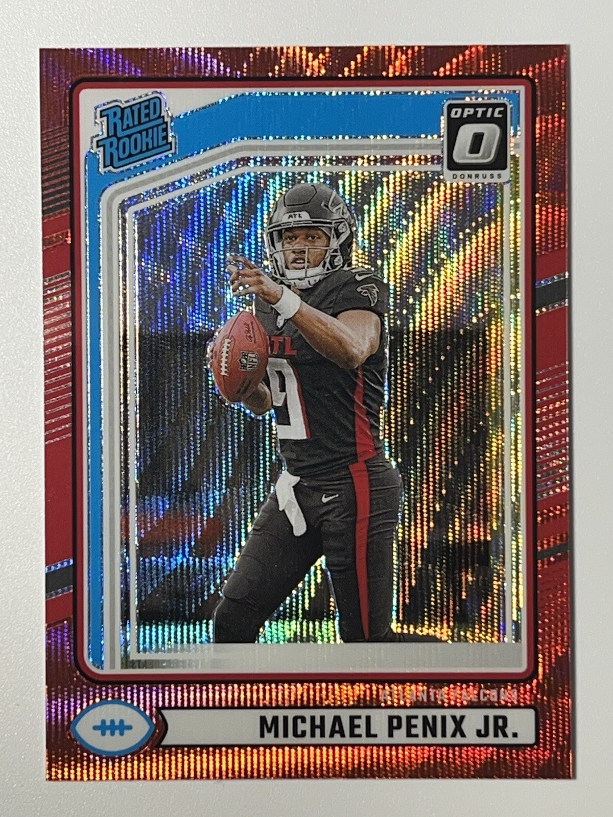 2024 Donruss Michael Penix Jr. Rated Rookie Optic Preview Red Wave #308