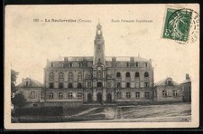 Old postcard La Souterraine, Ecole Primare Supérieure 1909 