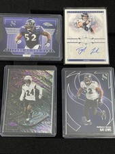 Ray Lewis Ravens Lot Tyler Linderbaum Auto /99 + Starks RC /49 + Inserts (4)