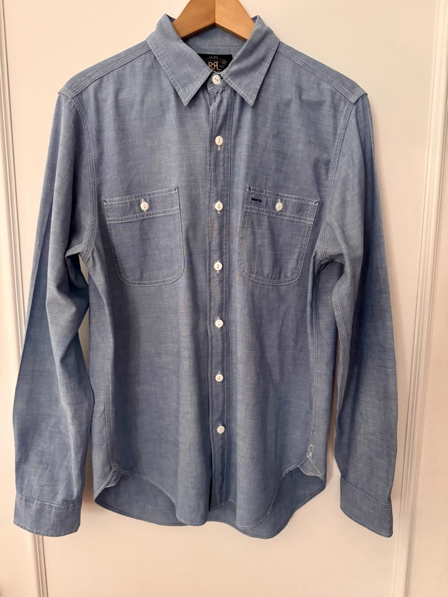 RRL Cotton Long Sleeve Casual Button-Down Shirts for Men for sale