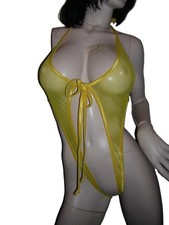 Sheer Mesh Spandex Crotchless Exotic Dancewear Stripper Monokini Slingshot