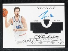 2014-15 Panini Flawless Transitions Black 1/1 Pau Gasol #T-PG4 Auto HOF 3u4