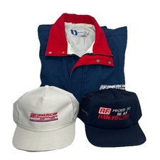 Vintage AF American Freightways 2XL Jacket & 2 AF Baseball Caps Trucker Hats