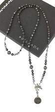 SILPADA Sterling Silver 34 PEARL-HEMATITE-SHELL Toggle Clasp Necklace N1784