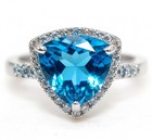 2CT Heat Treated Blue Topaz 925 Solid Sterling Silver Ring Jewelry Sz 7 PC13-7 — photo 1