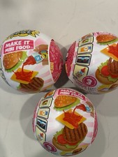 MGA's Miniverse Make It Mini Food Diner Series 3 Lot of 3 Sealed Balls
