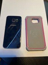 Samsung Galaxy S6 Edge SM-G925W8   Works, Cracked Screen  Case