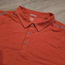 Cutter & Buck Golf Polo Shirt Men's 5XB Bright Orange Bold Activewear Collar