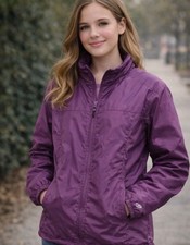Champion Girls Purple 3-in-1 Fleece Lined Jacket Zip Front Size XL 14 16