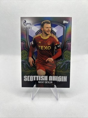 Topps Chrome SPFL 2023/24 Scottish Origin Nicky Devlin Chrome Refractor /49
