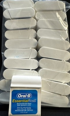 20 oral-b essential floss waxed 12 yards ea