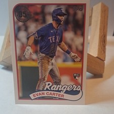 Topps 2024 Series 2 1989 Insert Evan Carter #89B2-45 Rookie Texas Rangers
