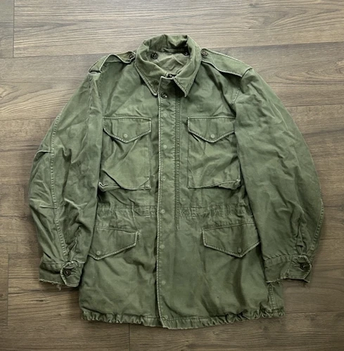 Vintage 60s 70s Vietnam Era US Military OG-107 Field Jacket Men’s Size Small