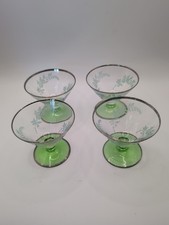Vintage Cocktail Glasses Feature A Clear Bowl Set of 4
