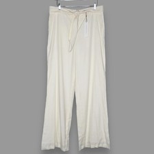 Veronica Beard 16 NEW White Melika Belted Wide Leg Pants Trousers Clean Girl