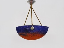 Suspension vasque Art Déco Frères Muller Lunéville, en pâte de verre