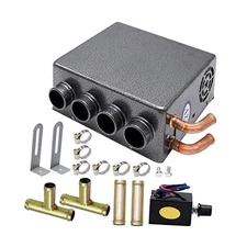 12V Car Auxiliary Heater, 4 Ports Universal Underdash Compact Auxiliary 