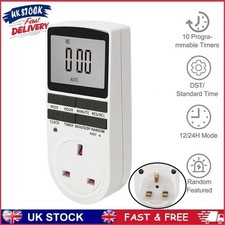 Timing Socket Plug Switch Digital LCD Screen Timer Programmable UK Plug Home New