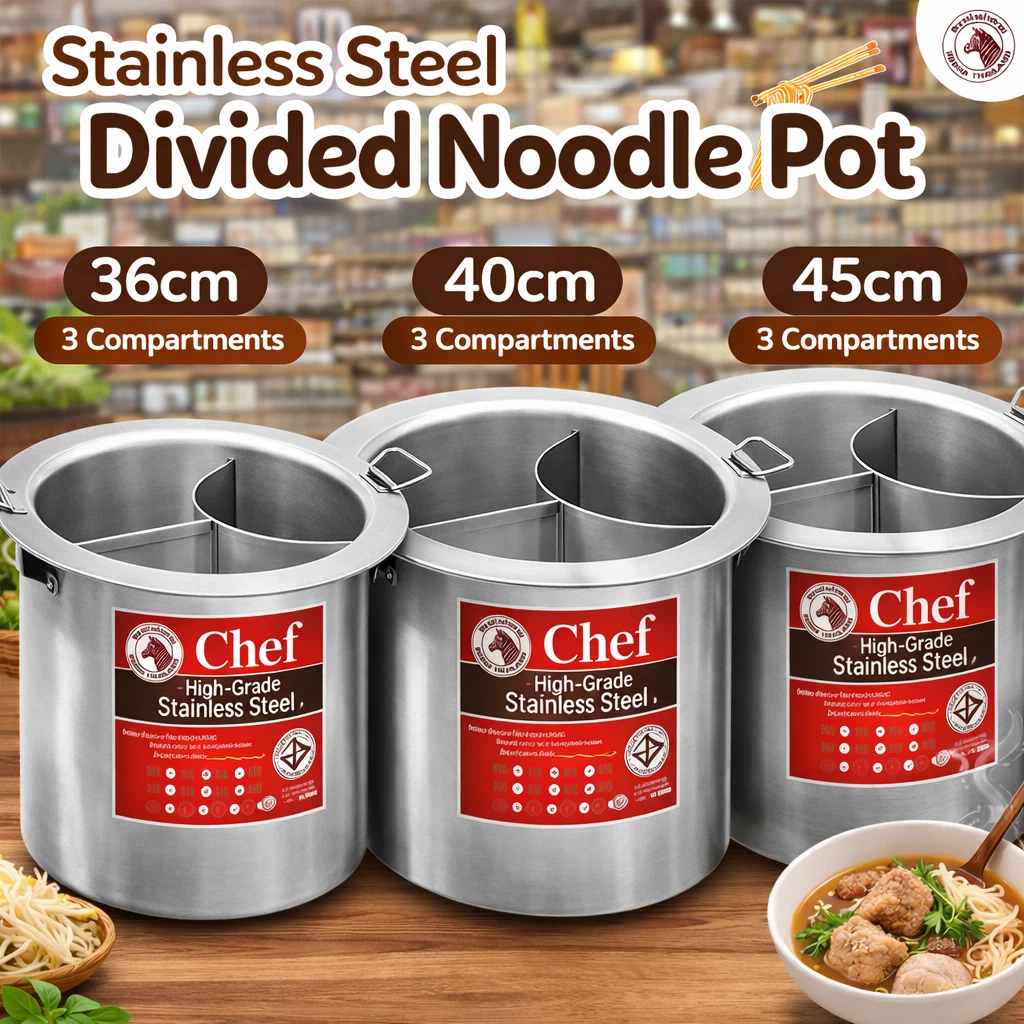 Hot Pot Noodle Soup Stainless Steel ZEBRA Stockpot Chef Thailand 36,40,45cm
Opens in a new window or