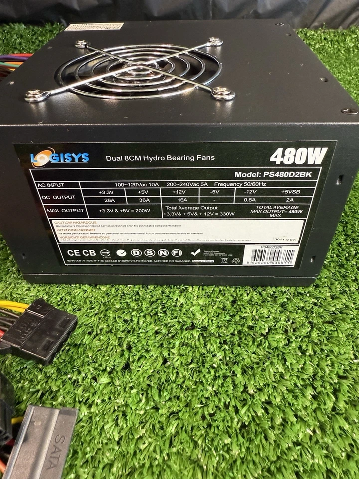 Logisys Corp 480W 24Pin ATX 20+4 Power Supply PS480D2BK - Image 2 of 4