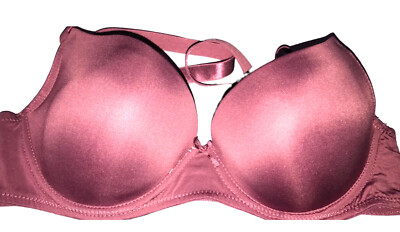 Mauve Underwire Padded Push Up Bra Size 38C Smooth Cups