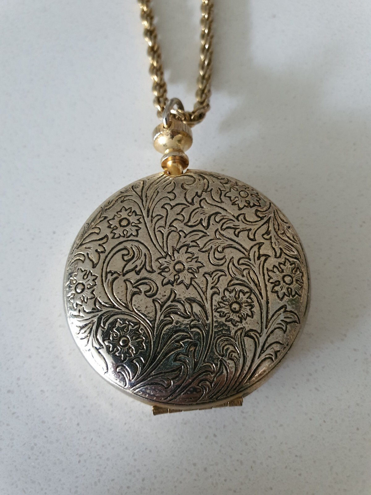 Vintage Pocket Watch Locket With Chain eBay