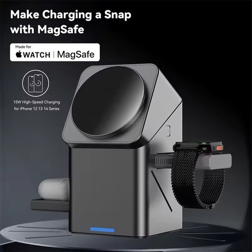 WIRELESS PHONE CHARGER MOTORISED MAGNETIC 3 IN 1 Q12 BRAND NEW - 第 1/8 張圖片