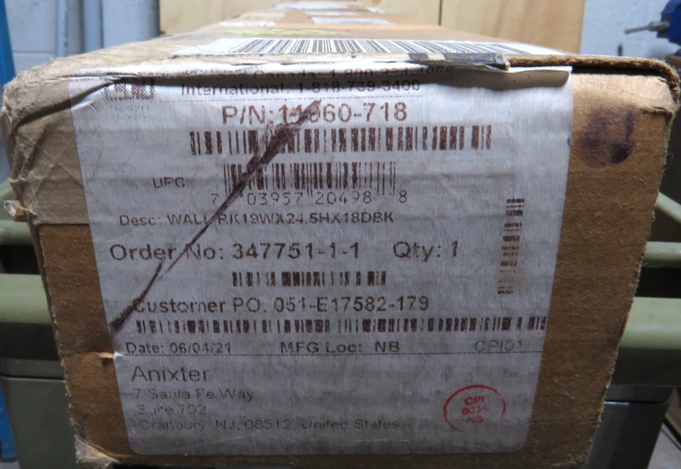 Chatsworth 11960-718 Fixed Wall-Mount Equipment Rack; 12U x 19"W x 18"D  [CTH] - Image 3 of 4