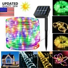 39FT 100LED Solar Rope Tube Lights String Fairy Strip Outdoor Garden Waterproof