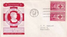 United States 1948 Honoring Clara Barton FDC Washington DC cancel typed VGC