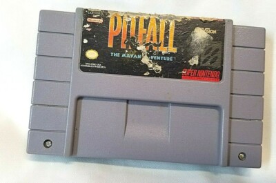 1992 SUPER NINTENDO GAME PITFALL THE MAYAN ADVENTURE NO BOX/NO DUST COVER 