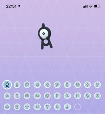 Unown A B C D E F G H I J K L M N O P R S T U V W X Y Pokemon Gen2 Go Johto 