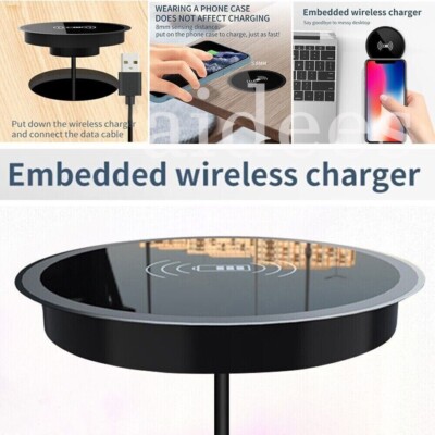 100W Fast Wireless Charger Desktop Embedded Charging Base for iPhone Samsung