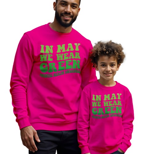 Mens And Kids Green May Mental Health Awareness Sweatshirt Jumper Anxiety #MHA - Picture 17 of 29
