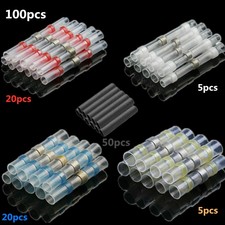 100pcs Wire Connectors Kit- Heat Shrinkable Tube Insulated Electrical Terminals