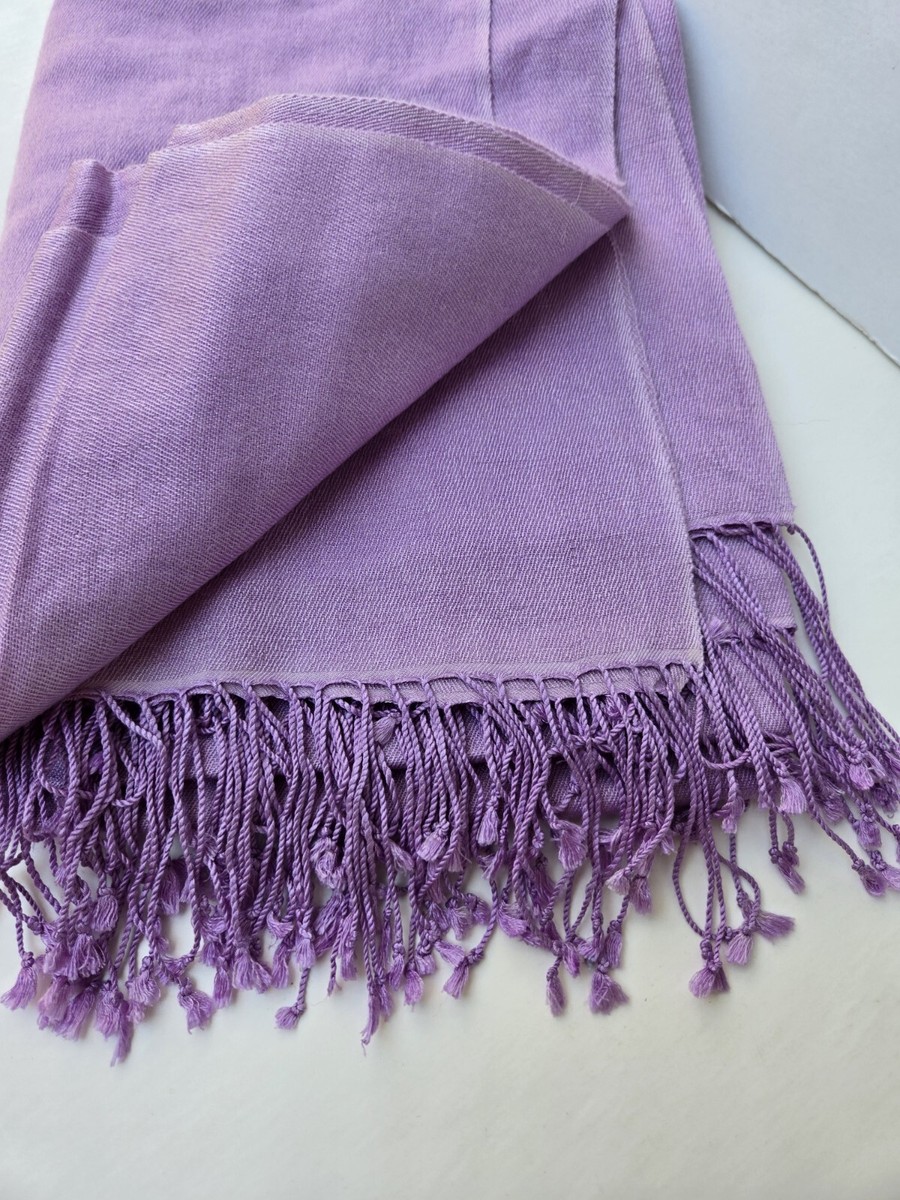 Bindya Lulla Pashmina Silk Light Purple Shawl Scarf