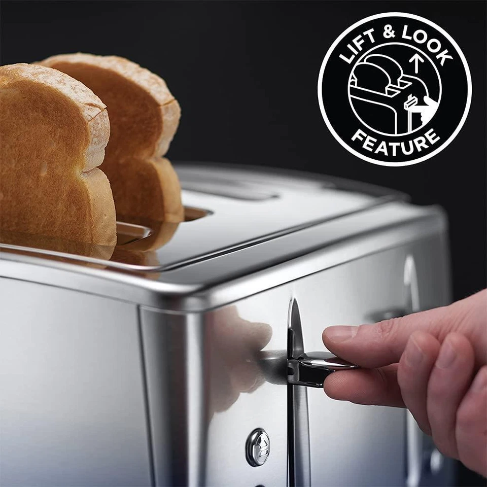 Russell Hobbs Eclipse Midnight Blue 4 Slice Toaster - Image 2 of 4