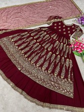 Festival Wear Faux Georgette Top Lehenga With Dupatta For Women And Girls